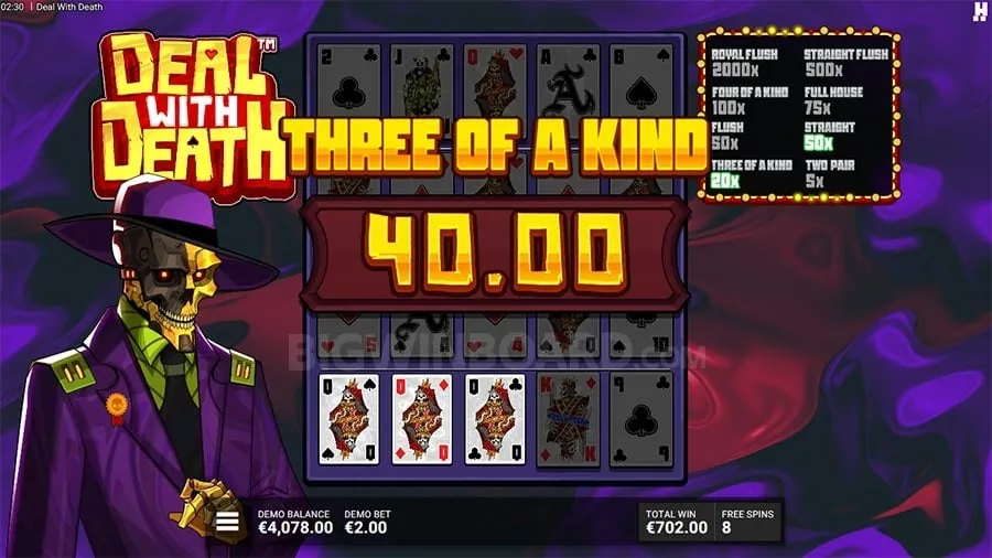 Poker player celebrating a big win at th77